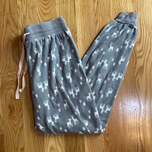 Grey Reindeer PJ pants